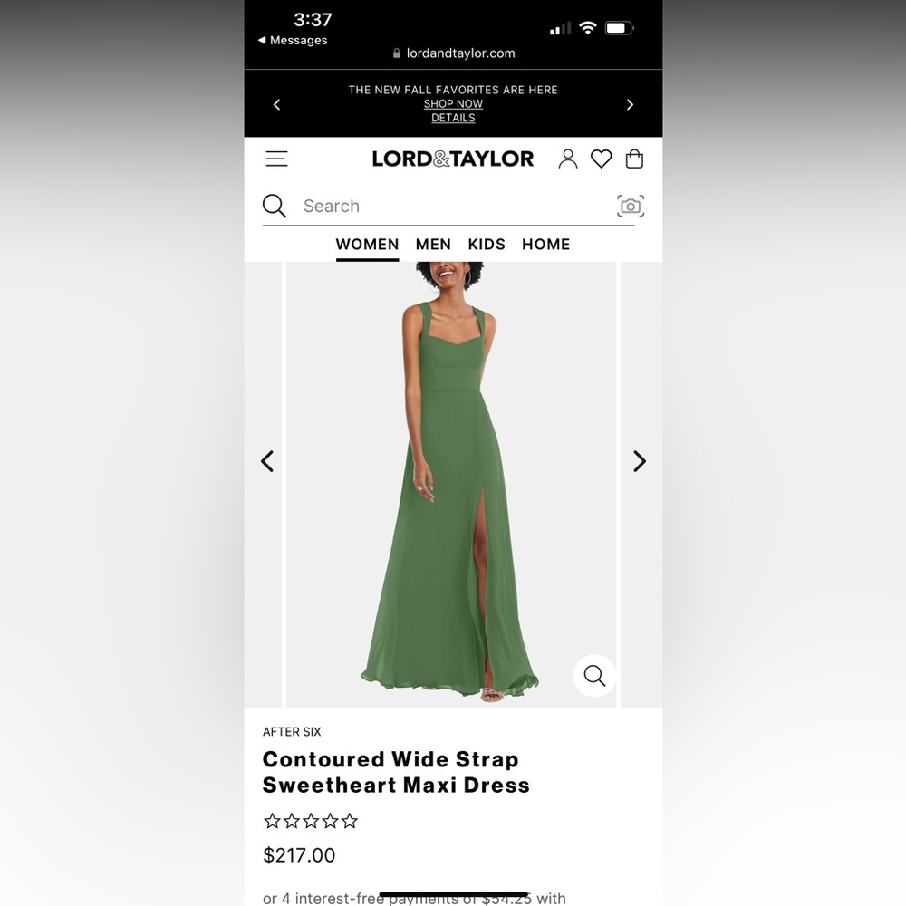 After six green dress